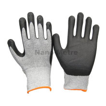 NMSAFETY neue Sicherheits-Mechaniker-Handschuhe exportieren 13g schwarzes Nylon und weißes UHMWPE beschichtetes schwarzes High-Tech-Schaumnitril auf der Handfläche